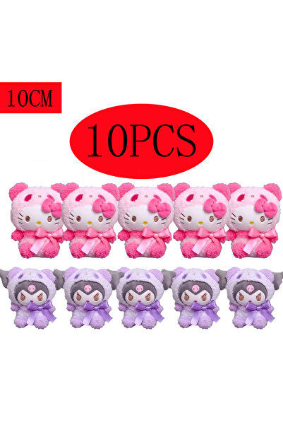 choice2 04 @@10cm 10pcs Keychain Plush Anime Kuromi Doll Keyring Hello Kitty ...