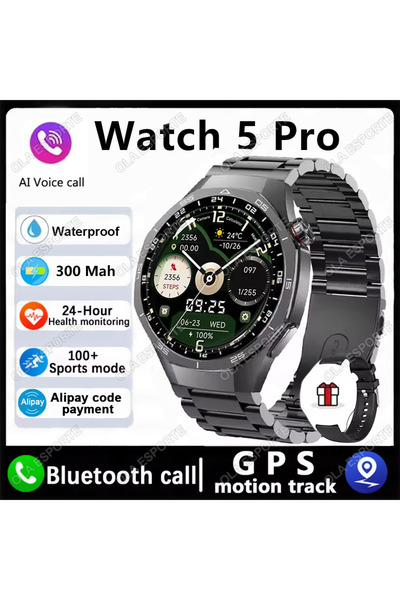 Choice4 Black Steel MA27 New Watch 5 Pro Smart Watch 1.53 Inch AMOLED Display...