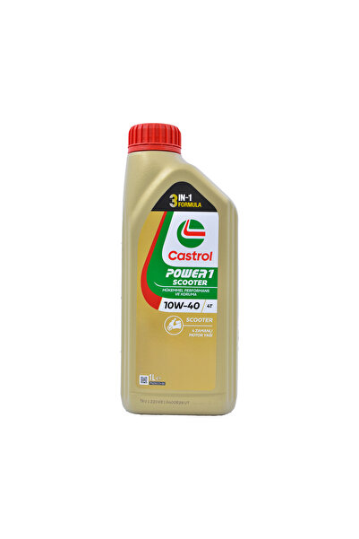 CASTROL Power1 Scooter 10W-40 4T 4 Zamanlı Motosiklet Motor Yağı 1 Litre (JAS...