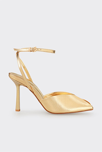Elle Shoes Gold Kadın Yüksek Topuk Sandalet