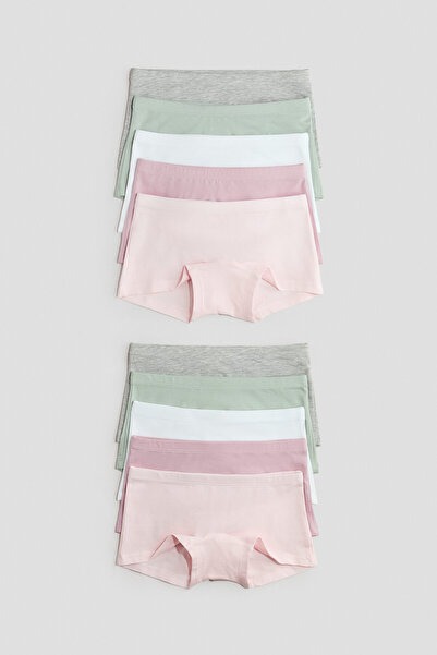 H&M 10'lu Pamuklu Boxer Külot