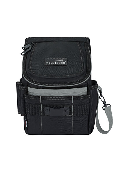 Choice MVP05-Grey Medium Ziptop Tool Pouch with Belt Clip,16-Pocket Heavy Dut...
