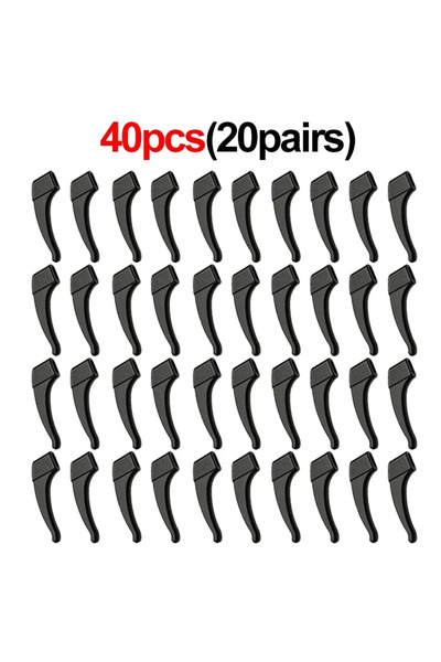 Choice1 black 40PCS 5pairs/Pack Silicone Eyeglass Non-Slip Ear Hook Anti-Slip...