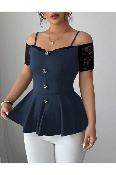 Evendi Blouse, Navy blue