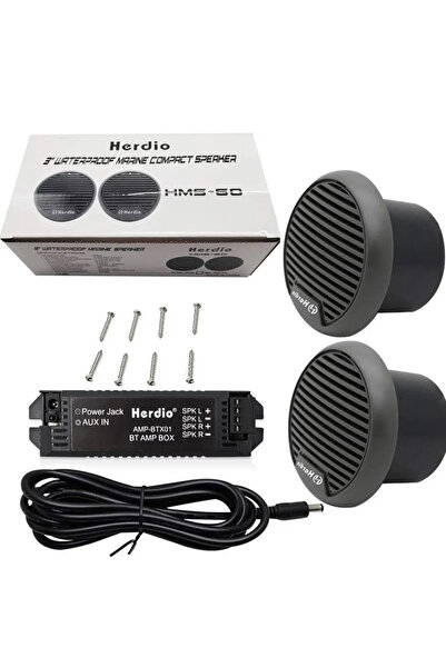 Choice1 Amplifier Sets 3" gray Herdio 3'' 160W 2PCS Marine Boat Waterproof Sp...