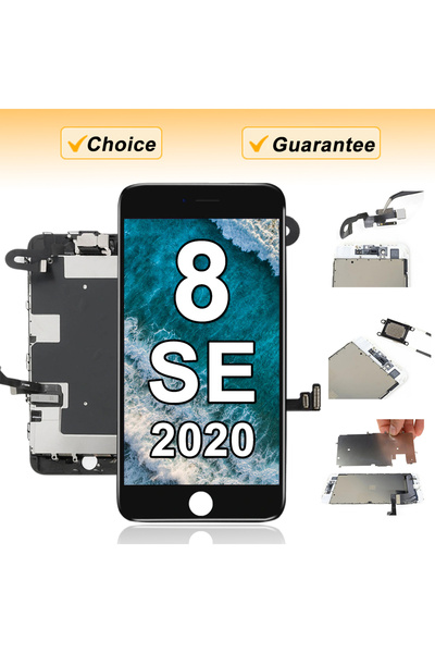 choice2 شاشة LCD كاملة سوداء SE 2020 لهاتف آيفون 8 SE 2020 SE2، مجموعة كاملة ...
