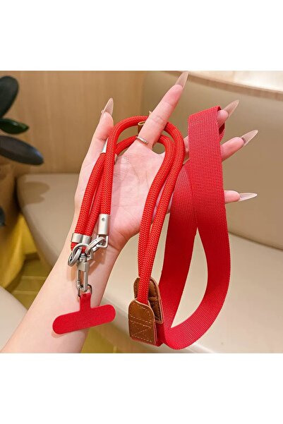 Choice6 Red Universal Phone Lanyard with Clip Upgraded Anti-Drop 360° Rotatio...