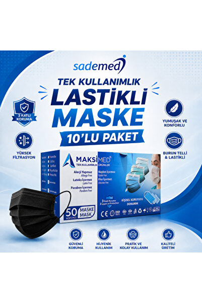 3 Katlı Meltblow Lastikli Maske (10 PAKET)