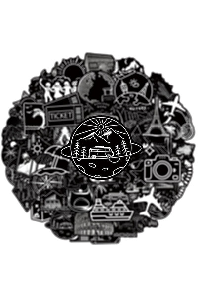 Choice 50PCS 50PCS Black & White Outdoor Travel Cool Graffiti Stickers Decora...