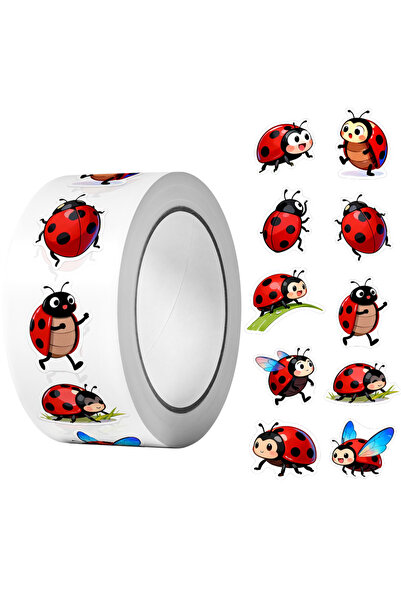Choice NO023 1Roll(500Pcs)10 Irregular Cartoon ladybugs Stickers 2.5cm/1'' Ar...