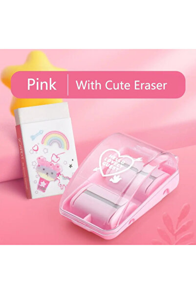 Choice1 Pink Mini Eraser Crumb Collectors Portable Desktop Vacuum Cleaner Wit...