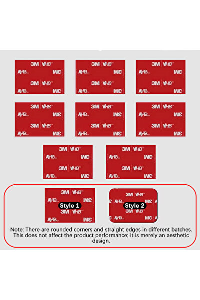 Choice3 3M 8pcs 3cm-5cm-rectangle 【Multiple Sizes】3M Gray VHB Double-Sided Ad...
