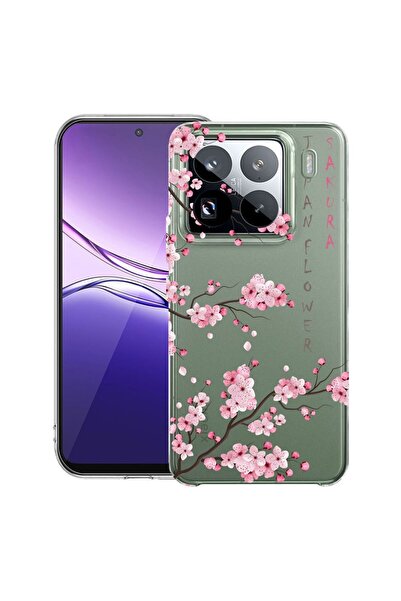 bestcase ¬Æ Husa Clear Slim Silicon Compatibila cu Xiaomi 15, Cherry Blossom,...
