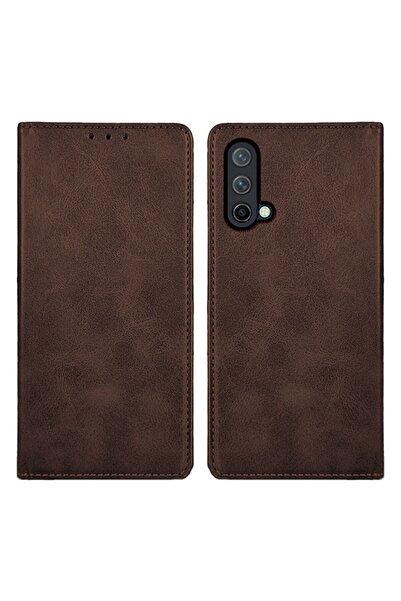 Sonique Θήκη Πορτοφόλι Vintage Magnet Wallet OnePlus Nord CE 5G Καφέ