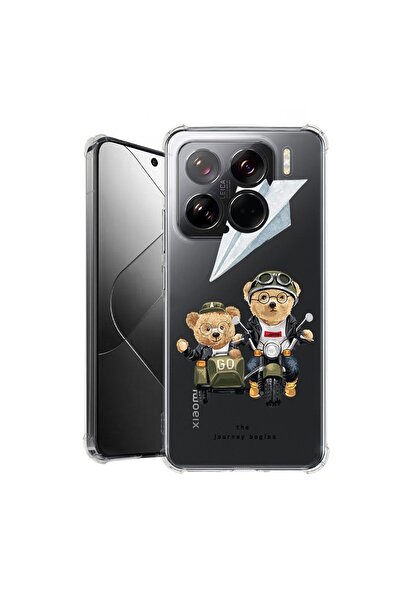 bestcase ¬Æ Husa pentru Xiaomi 15, Anti Shock 1.5MM, Teddy On The Road, Prote...