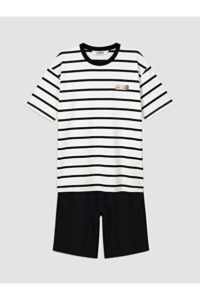 LC Waikiki Set pantaloni scurți pentru băieți cu dungi negre