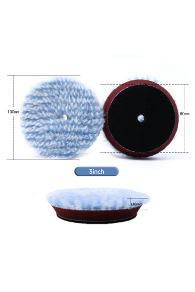 choice2 2pcs 3inch DETAILING 3" 5" 6" Microfiber Polishing Pad Cars Body Poli...