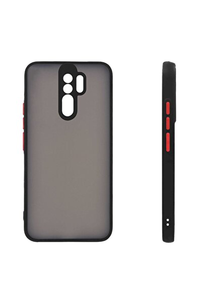 Sonique Θήκη Σιλικόνης Color Button Bumper Xiaomi Redmi 9 Μαύρο