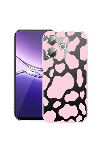 bestcase ¬Æ Husa Clear Silicon pentru OPPO A5 Pro 5G, Pink Cow, 2042415 T 786