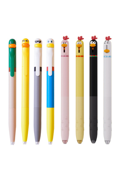 Choice black Chick And Duck 8PCS 8PCS Duck And Chick Gel Pen Creative Duck Tw...