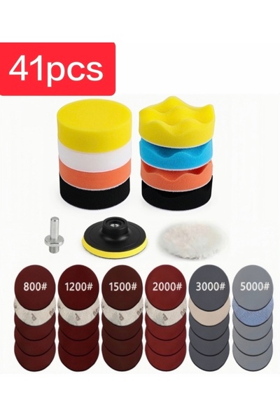 Choice1 41pcs 68/47/41pcs 3in Sanding Discs and Polishing Attachment Kit, 3-I...