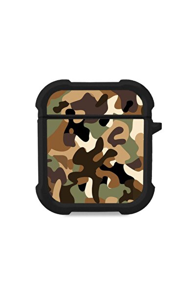 Sonique Θήκη Σιλικόνης Camouflage Army Series για AirPods 1/2 Καφέ