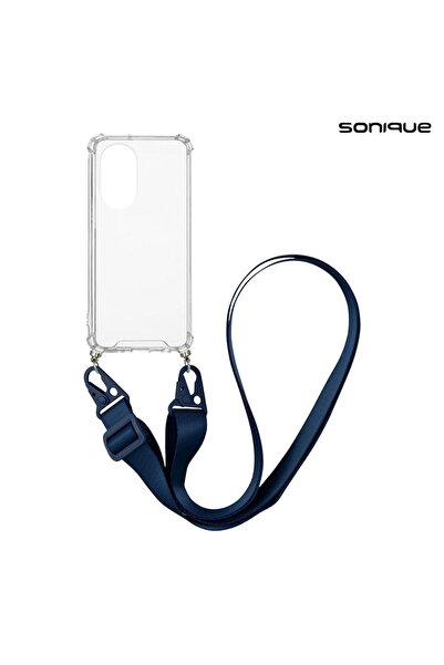 Sonique Θήκη Σιλικόνης με Strap Armor Clear Honor 50 5G / Nova 9 Μπλε Σκούρο