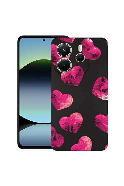 bestcase ¬Æ Husa pentru Xiaomi Redmi Note 14, Heart Pattern, Slim Silicon 0.8...
