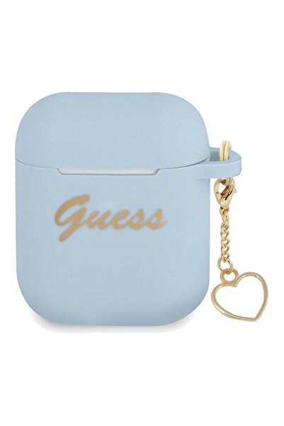 Guess Θήκη Σιλικόνης Charm Collection για AirPods 1/2 Μπλέ
