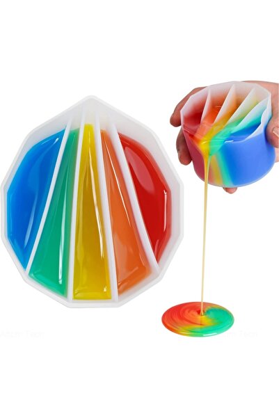 Choice1 5compartments Color Mixing Split Cup For Pouring Paint DIY Handmade F...