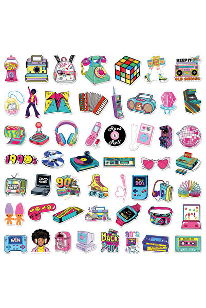 Choice1 50pcs 50/100 Pcs Vintage Items Era Memory Cartoon Doodle Stickers for...