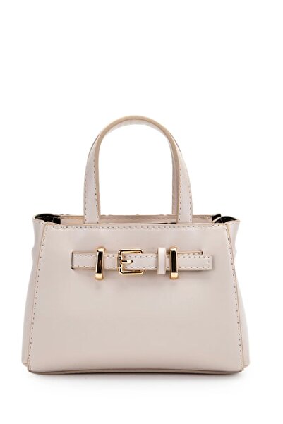 Mirel çanta Women's Buckle Detailed Hand and Shoulder Bag Ecru