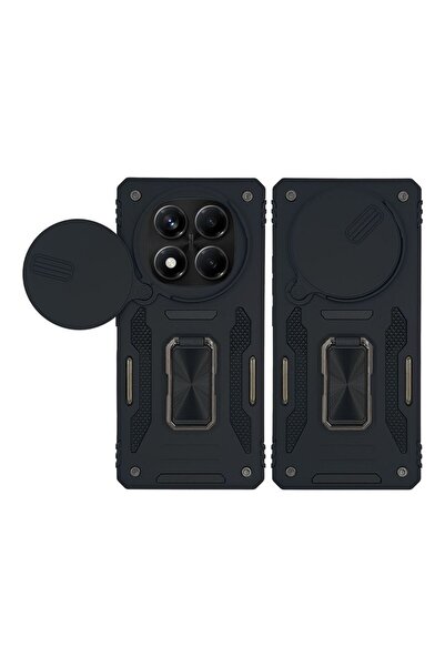 Sonique Θήκη Ring Armor CamShield για Xiaomi Redmi Note 14 Pro 4G Μαύρο