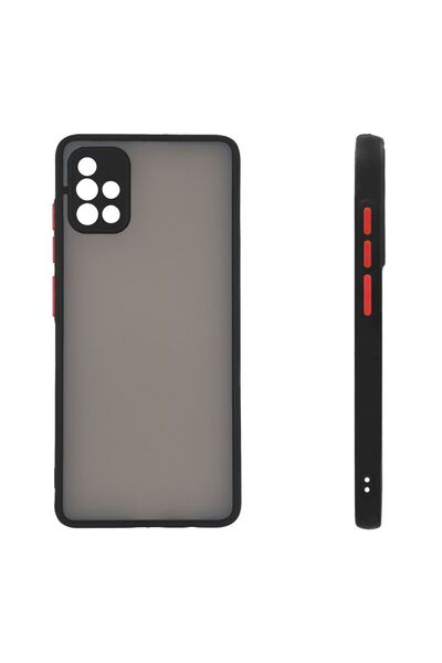 Sonique Θήκη Σιλικόνης Color Button Bumper Samsung Galaxy A51 Μαύρο