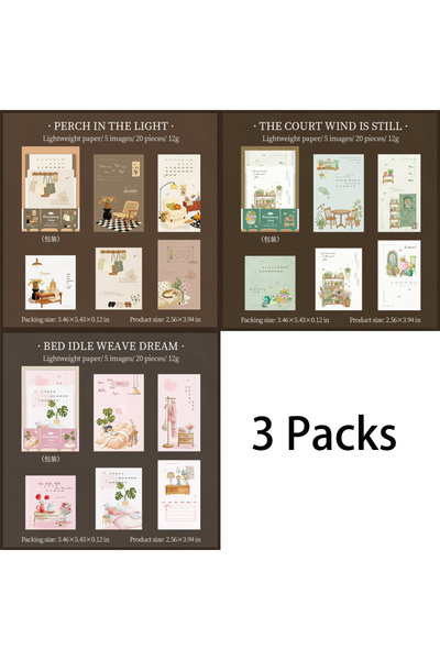 Choice1 S31122-123 Mr.Paper 3 عبوات من دفاتر الملاحظات غير اللاصقة بتصميم سلس...