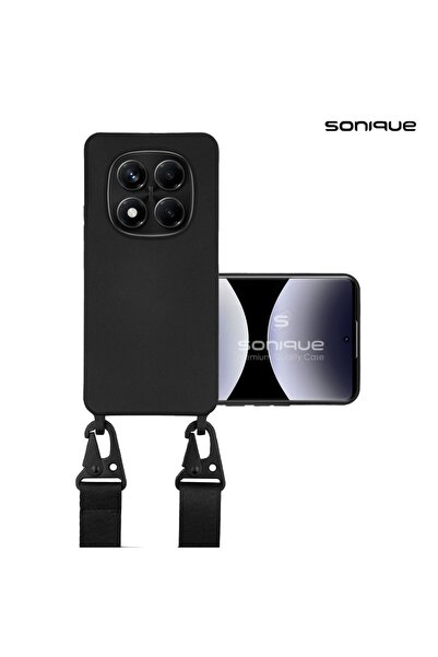 Sonique Θήκη Σιλικόνης με Strap CarryHang Xiaomi Redmi Note 14 Pro 4G Μαύρο