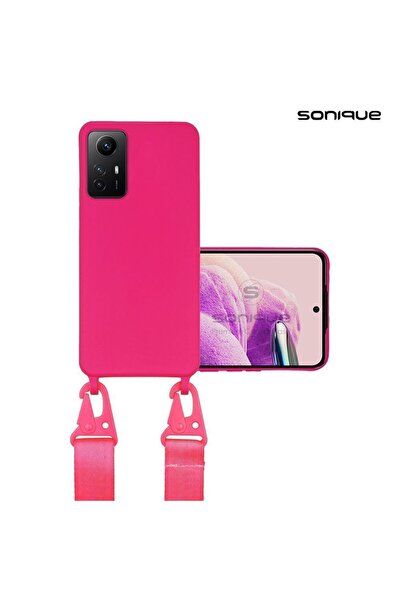 Sonique Θήκη Σιλικόνης με Strap CarryHang Xiaomi Redmi Note 12s Φούξια