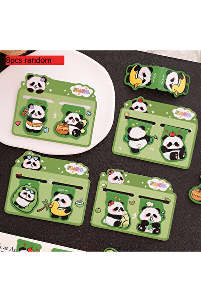 Choice1 8pcs random Cartoon Panda Double Magnetic Gift Bookmarks for Students...