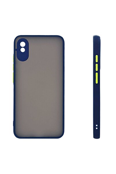 Sonique Θήκη Σιλικόνης Color Button Bumper Xiaomi Redmi 9A / Redmi 9AT Μπλέ