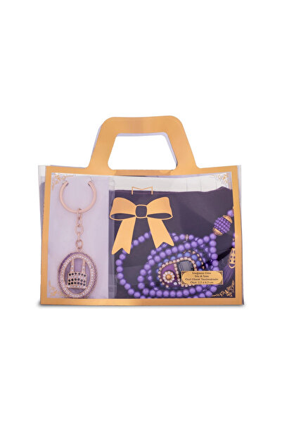 Hayrat Neşriyat Flared Scarf + Prayer Beads + Keychain + Zikirmatik Gift Set ...