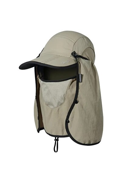 Choice3 One Size Khaki UPF 50+ Sun Hat Foldable with Face Mask Neck Cover, Li...