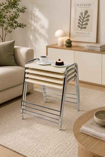 EVİTAÇ 4’LÜ TEPSİ SEHPA MDF