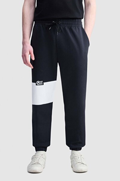 ecko unltd. AUSTIN Loose Fit Baskılı İnterlok Erkek Siyah Jogger Eşofman Altı