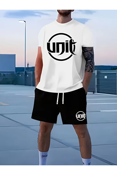 Joetsu Uni̇et Men's 2-Piece Set - Relaxed Fit T-Shirt and Shorts Set