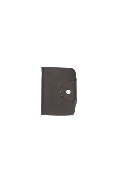 ButicCochet Portcard, din piele naturală, ButicCochet, 10 x 7 cm, Maro închis...