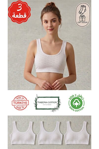 Roft & Pink Naeema Cotton 3-Pack Women's Pure Cotton Underwire Bustier - Ultr...