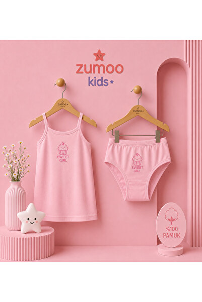 ZUMOO Children's 100% Cotton Flexible Undershirt-Panties Set