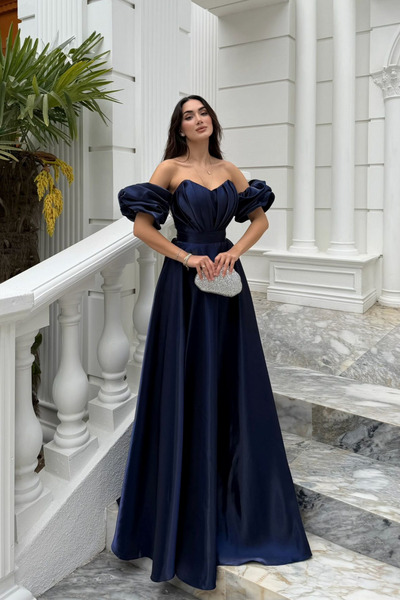 Sindimoda Burçak Balon Kol Prenses Abiye 401