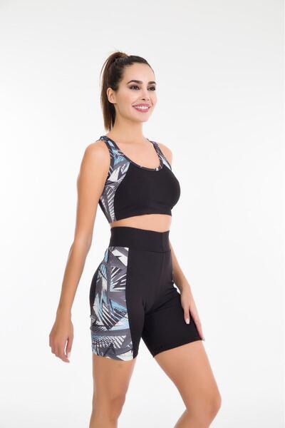 Lady Lingerie طقم رياضي نسائي يتكون من شورت وبلوزة قصيرة