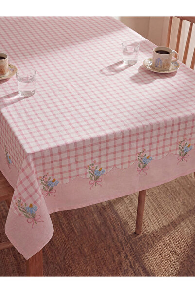 LC Waikiki Nevavm Floral and Bow Printed Tablecloth with Difference 150X200 cm